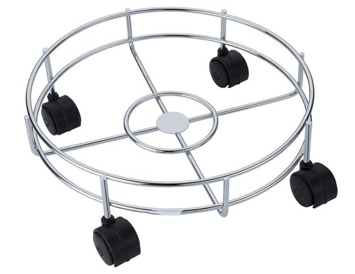 Suport rotund pentru ghiveci pe rotile din inox-(SG035-C-Nr.2601911)