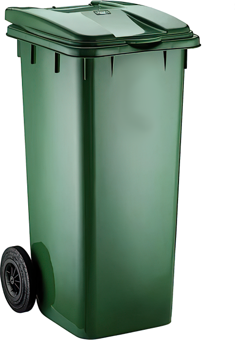 Pubela pe rotile verde (120L)