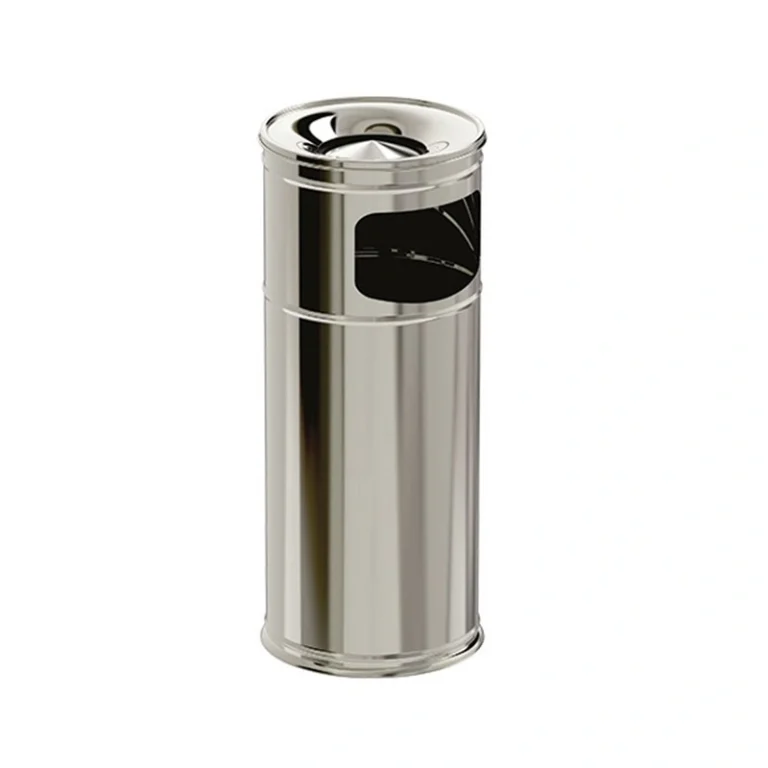 Cos de gunoi exterior din inox cu scrumiera NR.2 (22CM - NR.2601941)