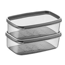 Caserola din plastic cu capac (Nr.2601550-2 buc./set)