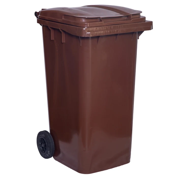 Pubela pe rotile maro (120L)