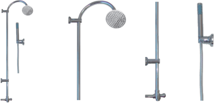 Set dus combinat din inox cu teava KD-8230