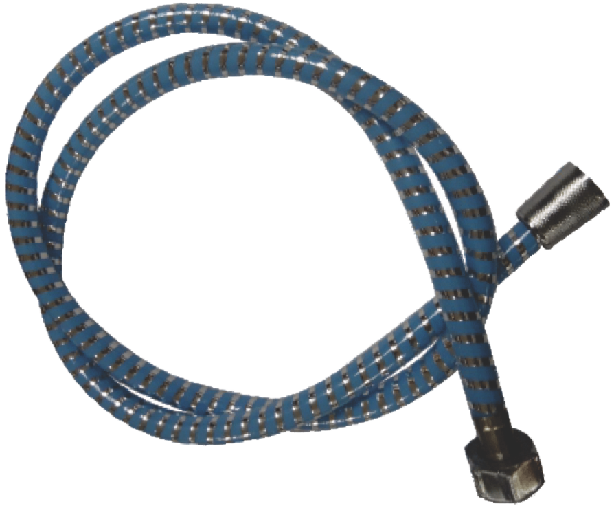 Furtun pentru dus colorat din plastic (albastru de 1.5M)
