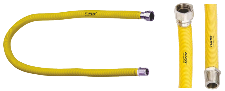 Racord gaz metalic izolat Niplu+Piulita de 1/2 (150CM)