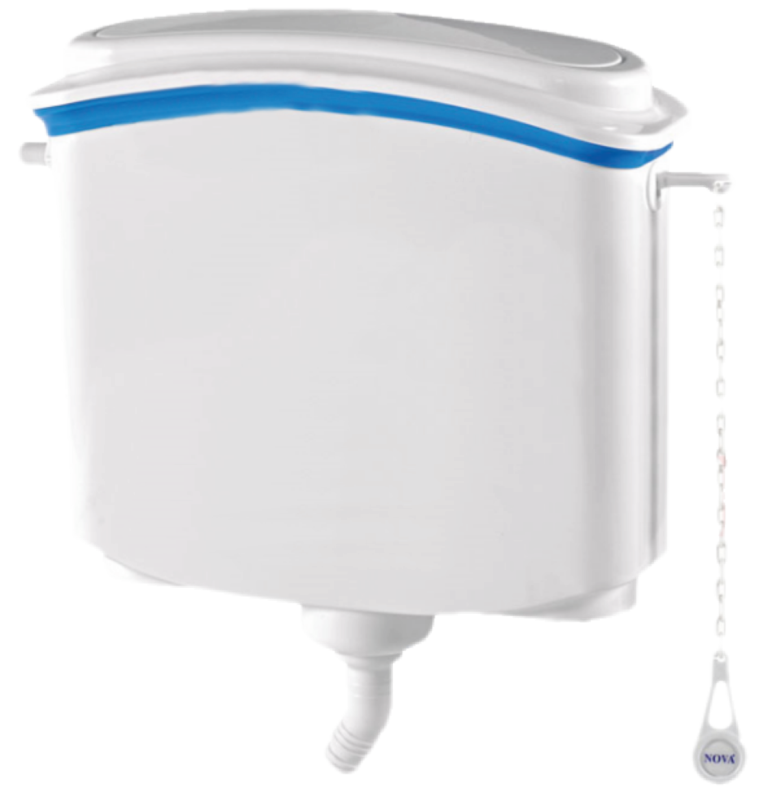Bazin din plastic pentru WC la inaltime cu lant (Silver-Star)-SR01