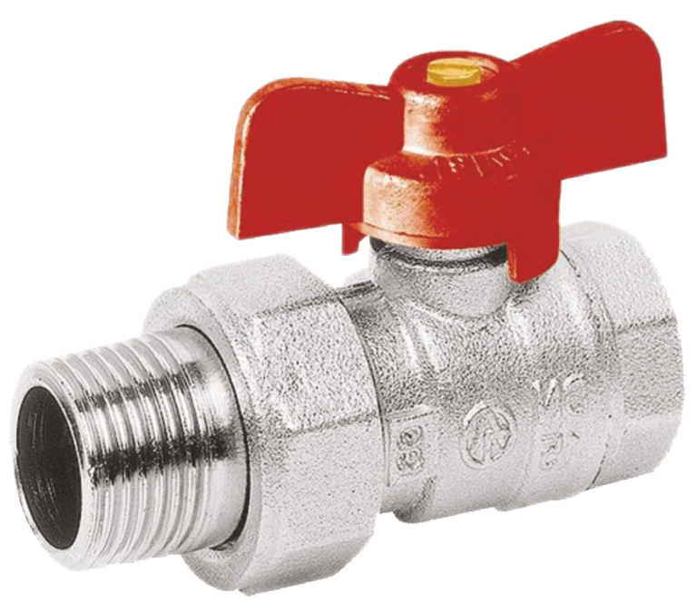 Robinet trecere cu fluture si holender (1")