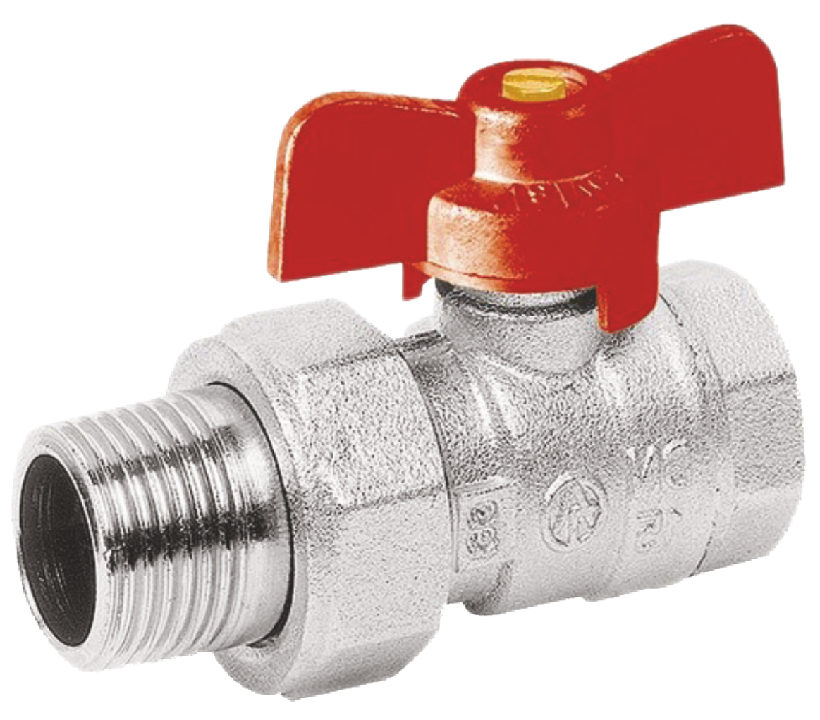 Robinet trecere cu fluture si holender (1")