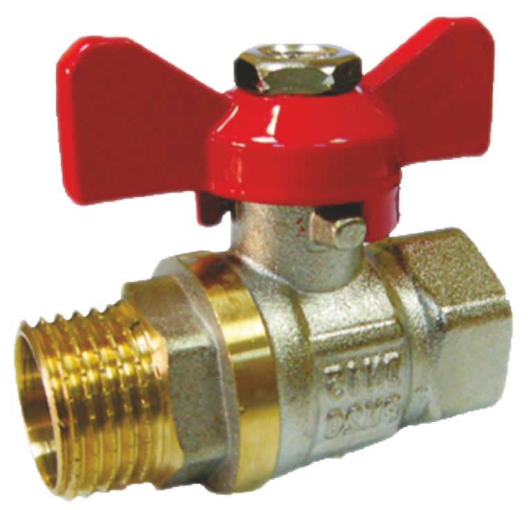 Robinet trecere pentru apa din bronz cu fluture (3/4 Fi+Fe)