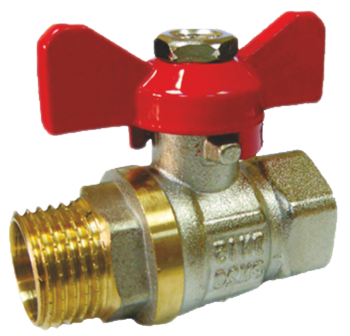 Robinet trecere pentru apa din bronz cu fluture (3/4 Fi+Fe)