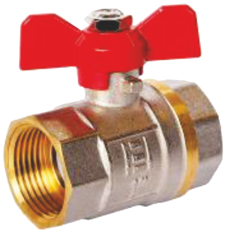 Robinet trecere pentru apa din bronz cu fluture (1" Fi+Fi)