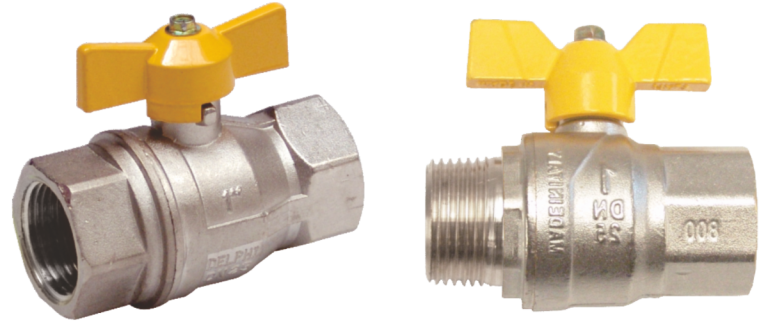 Robinet trecere pentru gaz cu fluture (1/2 Fi+Fi)