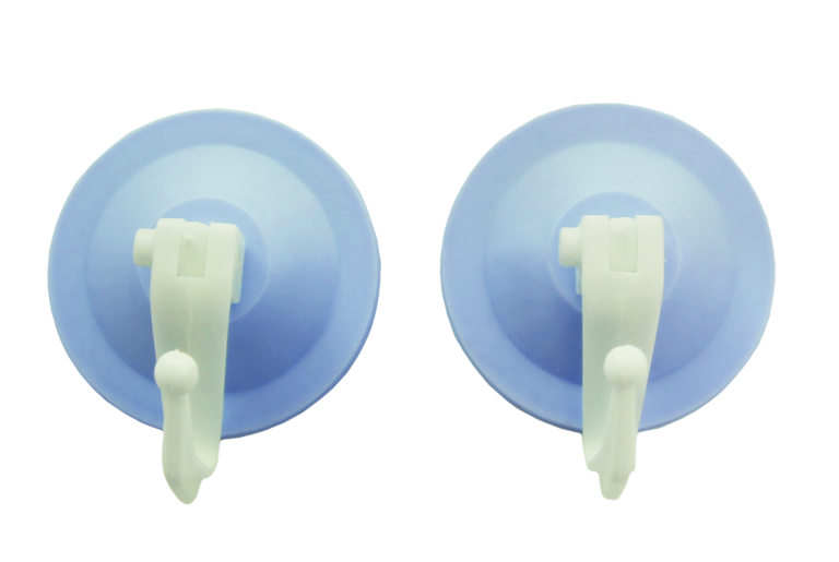 Cuier din plastic cu ventuza albastru (Y-123)-2buc./set