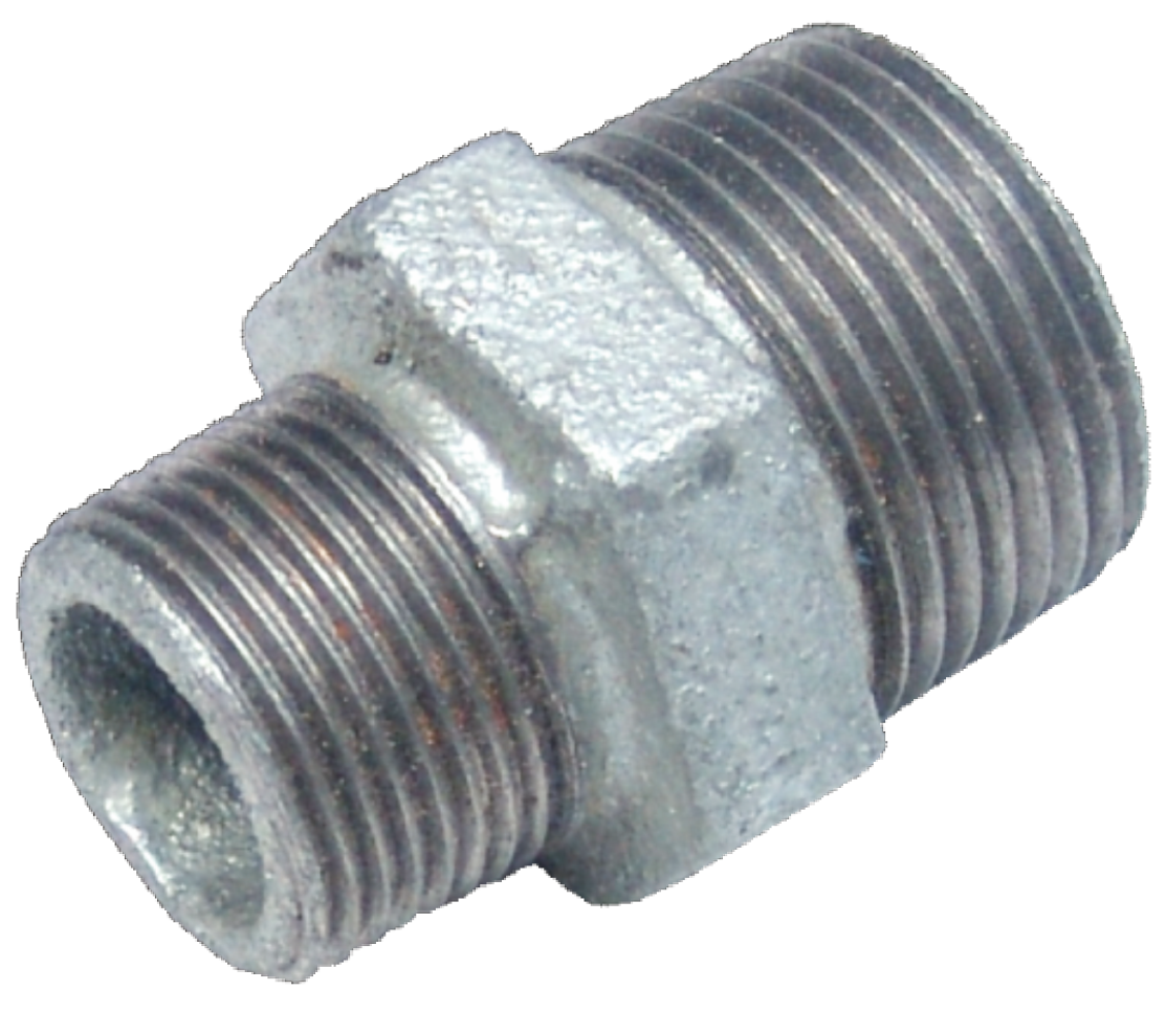 Niplu redus din zinc pentru apa (1" x 1/2)