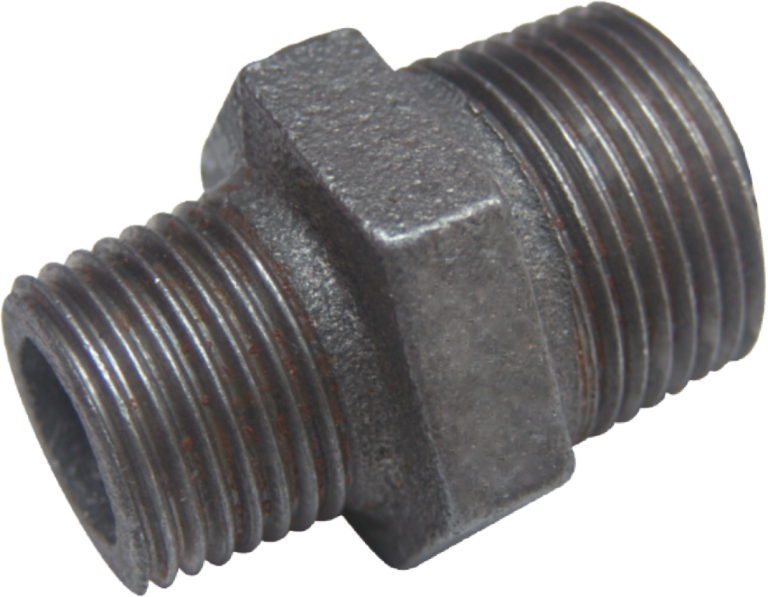 Niplu redus negru pentru gaze (de la 1" x 3/4)