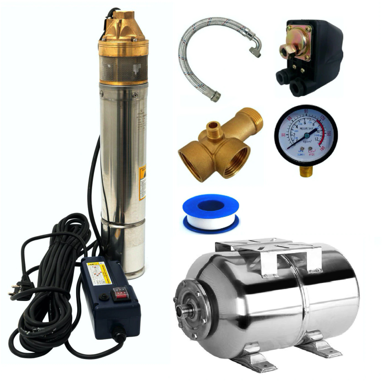 Hidrofor din inox cu pompa turbina mica (PKM 60 1"-50L)