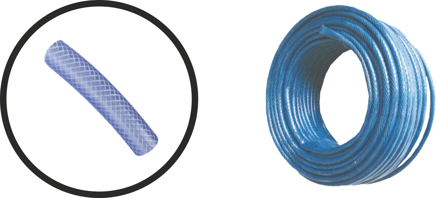Furtun pentru gaz albastru transparent (8MM-50M./Rola)