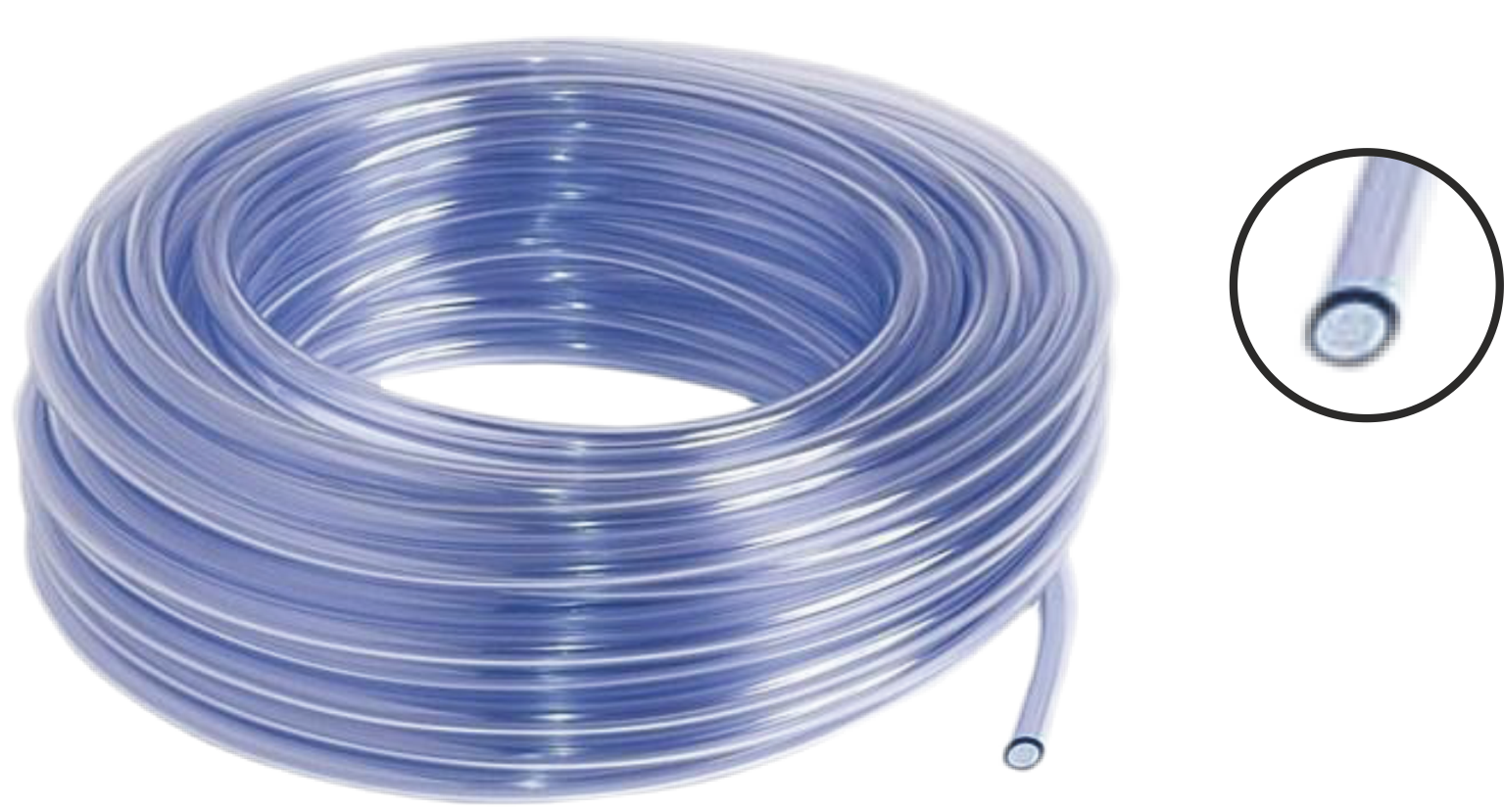 Furtun pentru apa siliconat transparent (3/4-50M./Rola)