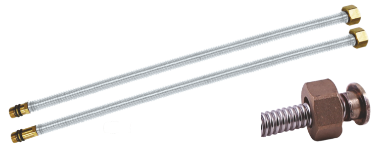 Racord apa metalic din bronz cu inox (1/2-40CM-Fi)