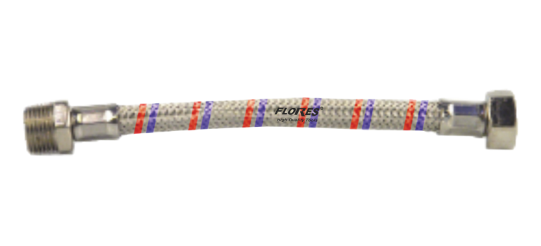 Racord pentru apa din inox de 1/2-1/2 Piulita+Niplu (60CM)