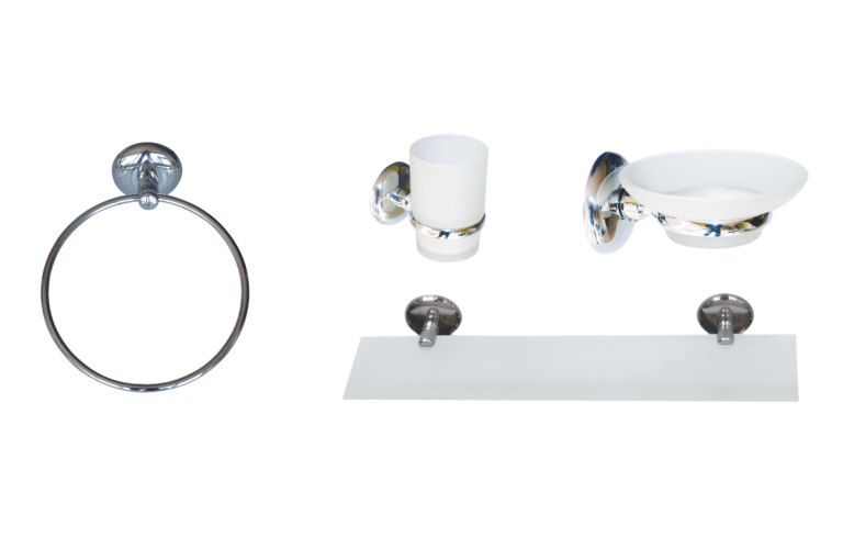 Accesorii pentru baie cu oglinda crom (Nr.270)