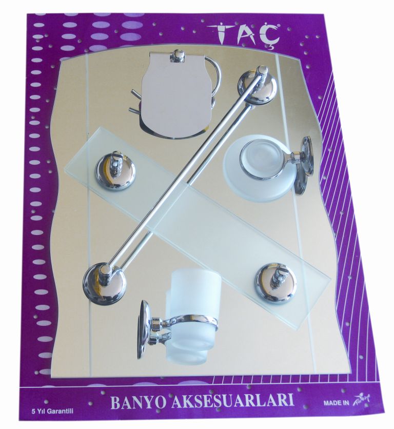 Accesorii pentru baie cu oglinda crom (Nr.242)