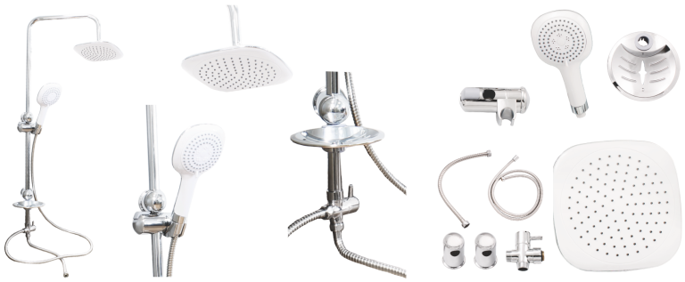 Set dus combinat din inox cu teava D-2003