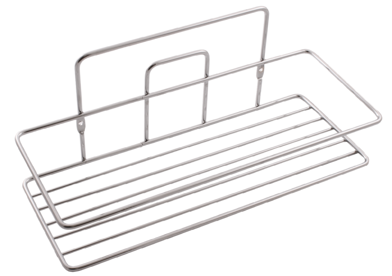 Suport din metal simplu pt. sampoane dreptunghiular crom (27CMx11CM)-(SB004-C-SB054-C)