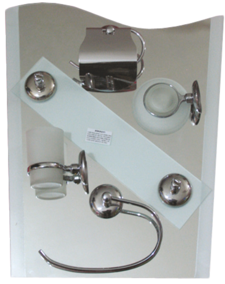 Accesorii pentru baie cu oglinda (Nr.241-6buc./set)