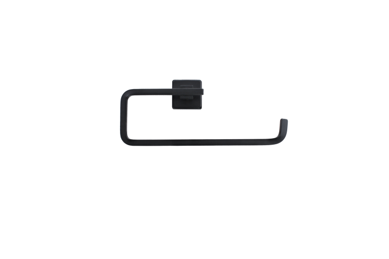 Suport din metal negru pentru prosop cu carlig lung (Nr.13409)