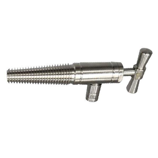 Robinet din inox pentru butoi cu fluture si reductie conica (1/2)