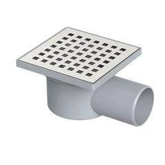 Sifon din plastic pentru pardoseala cu iesire laterala gri (10/10X50MM)