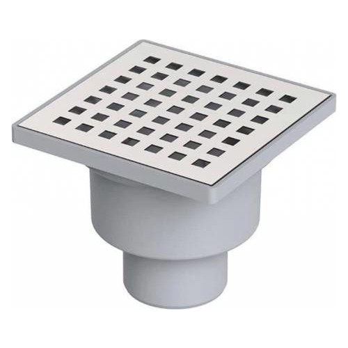 Sifon din plastic pentru pardoseala cu iesire jos gri (10/10X50MM)