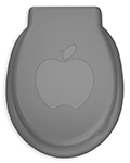 Capac pentru WC universal din plastic cu model mar (GRI)