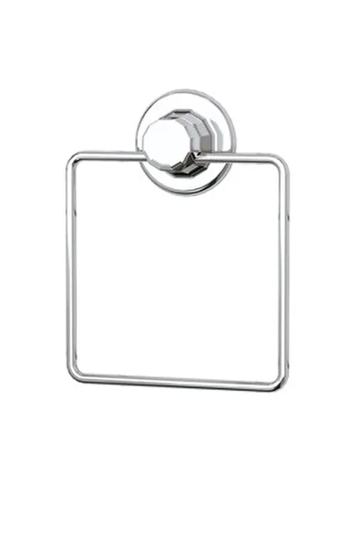 Suport din metal patrat cu vacum crom pentru prosop (Nr.Z18157)