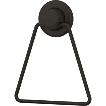 Suport din metal negru triunghi cu vacum pentru prosop (Nr. SV442)