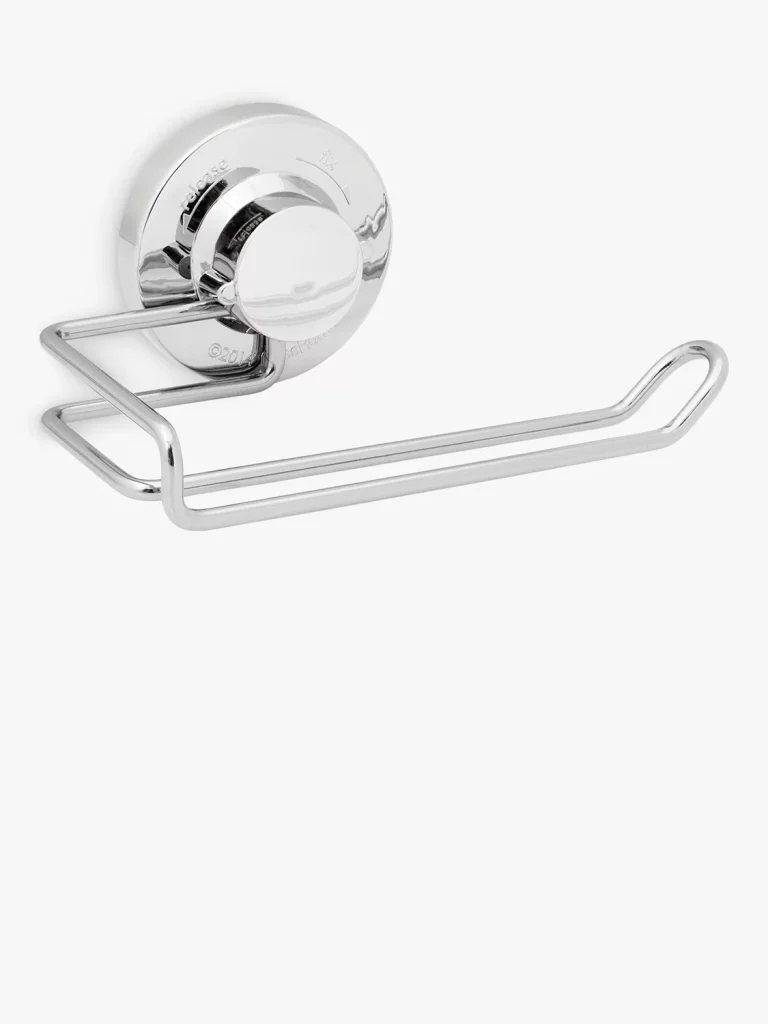 Suport din metal scurt negru cu vacum pentru hartie igienica (SV465-B)