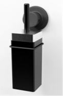Suport cu vacum negru pentru perie WC (SV462-B)