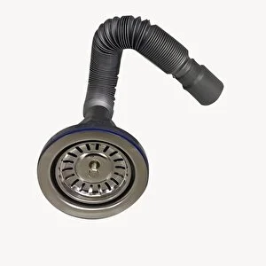Sifon pentru chiuveta gri cu dop+sita si cap de (115MM-1"1/2-32MM)