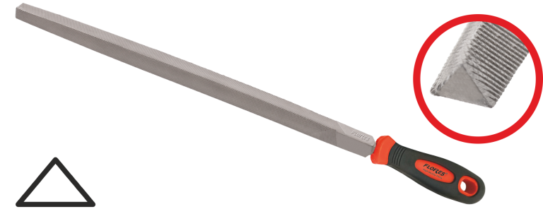 Pila triunghiulara cu maner din plastic (10MM)