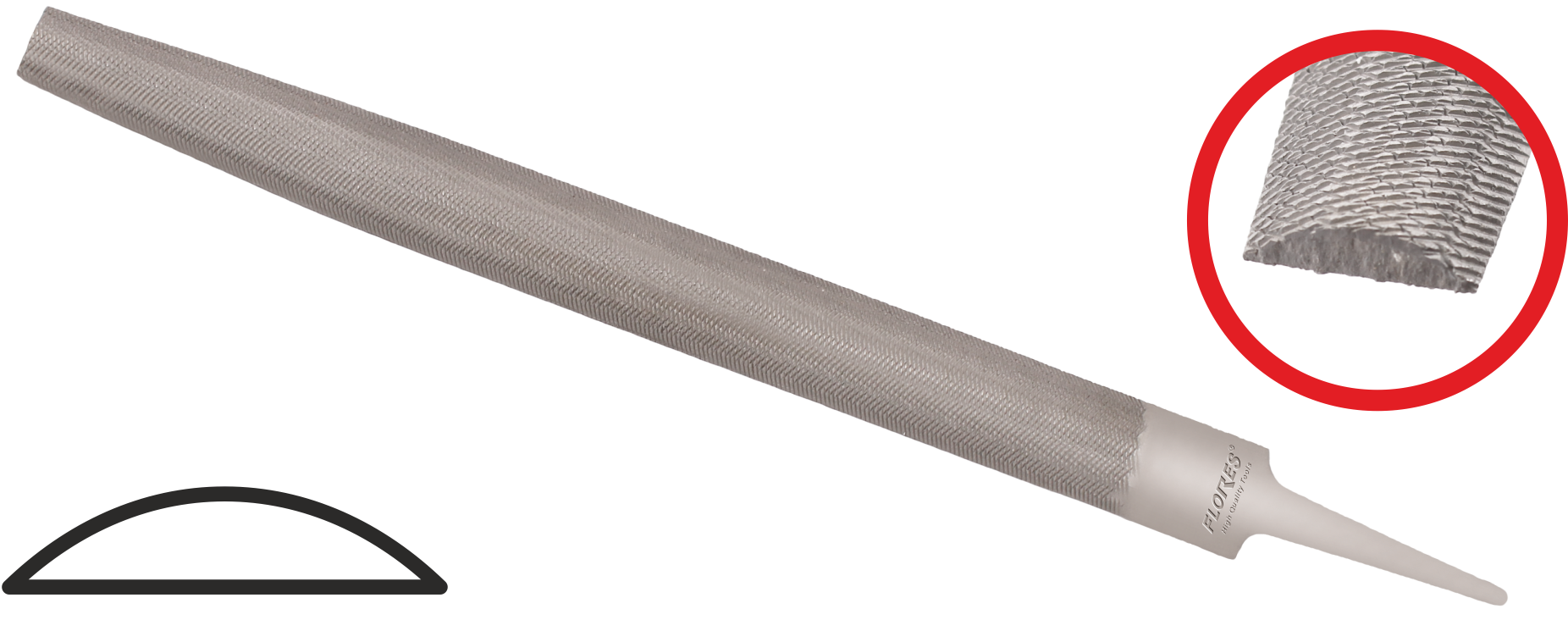 Pila semirotunda (6MM)