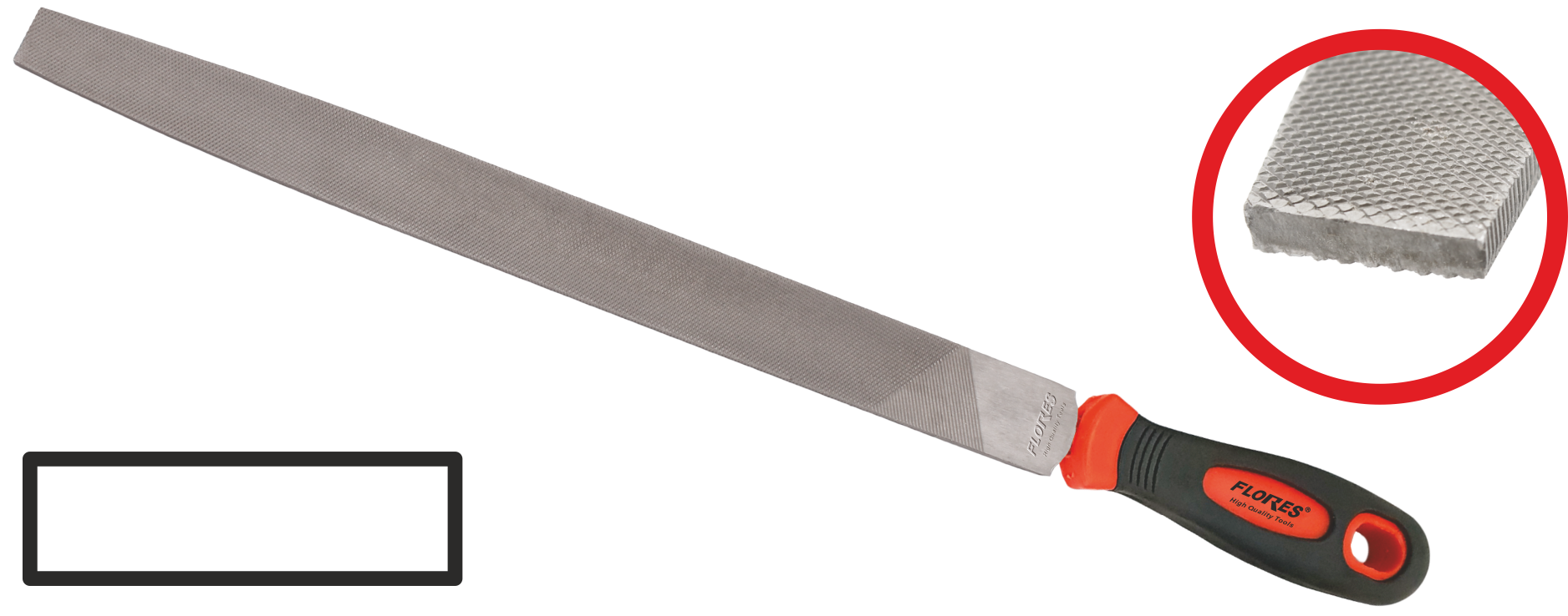 Pila lata cu maner din plastic (12MM)