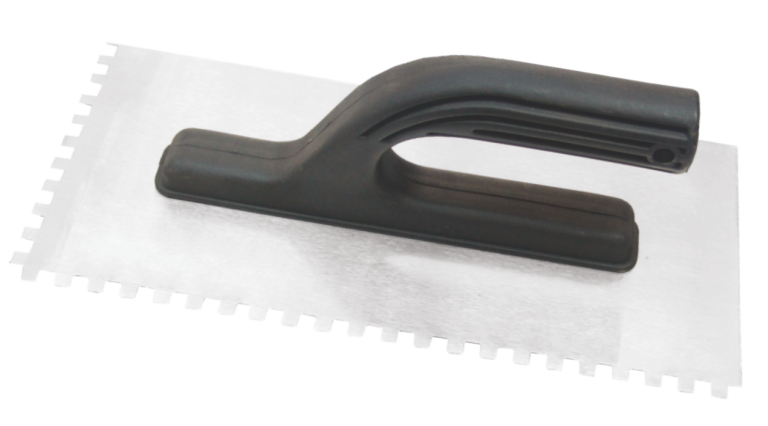 Gletiera inox cu zimti maner plastic (125MMx270MM)