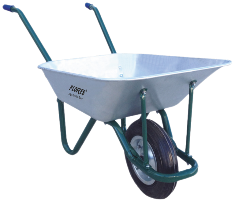Roaba metalica galvanizata cu roata plina (100L)
