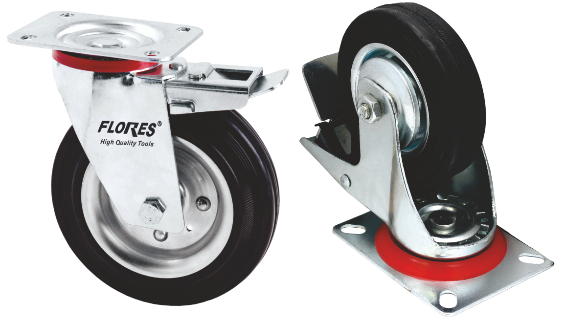 Roata pentru carucior rotativa cu frana (100MM)