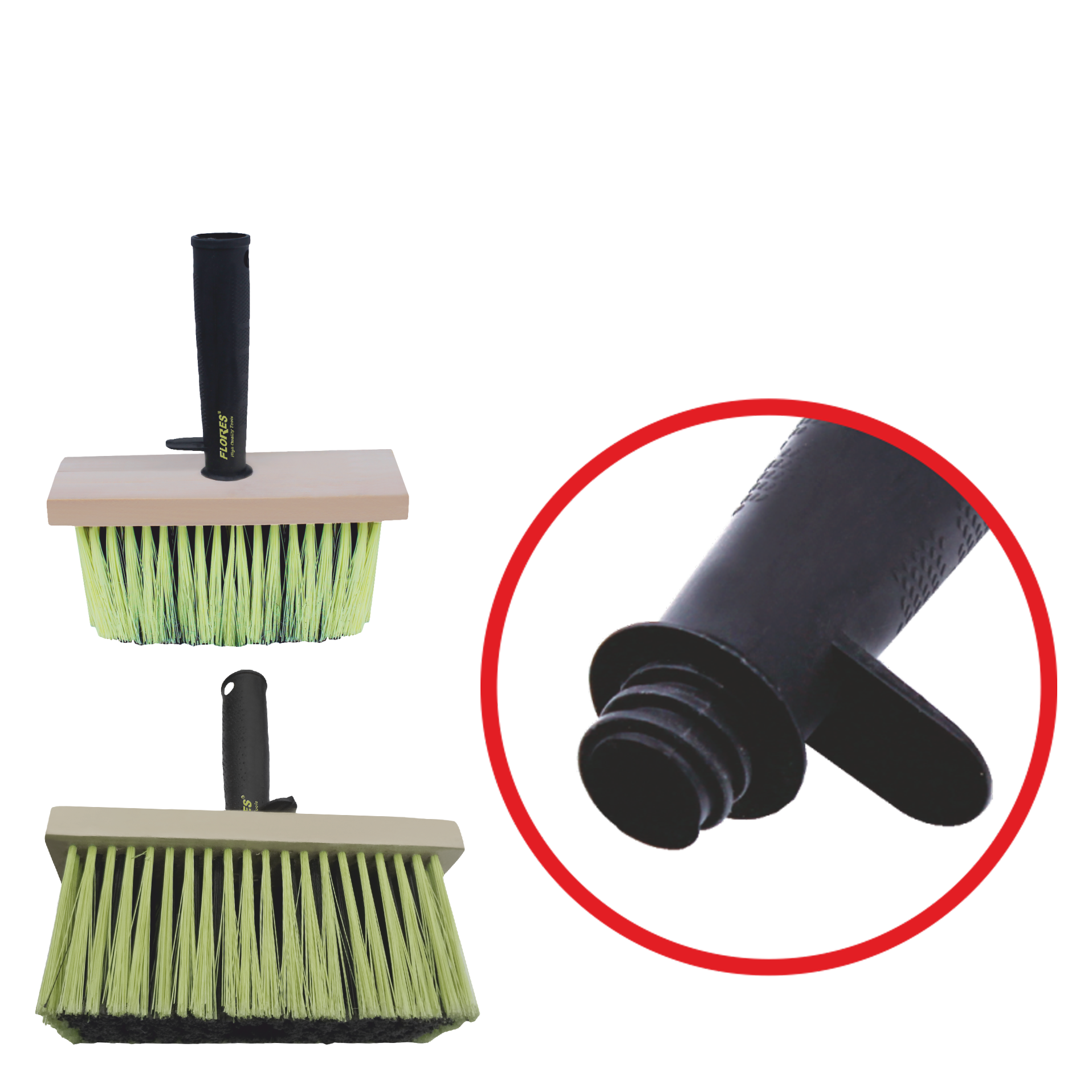 Bidinea din lemn cu maner din plastic (70MMx170MM)