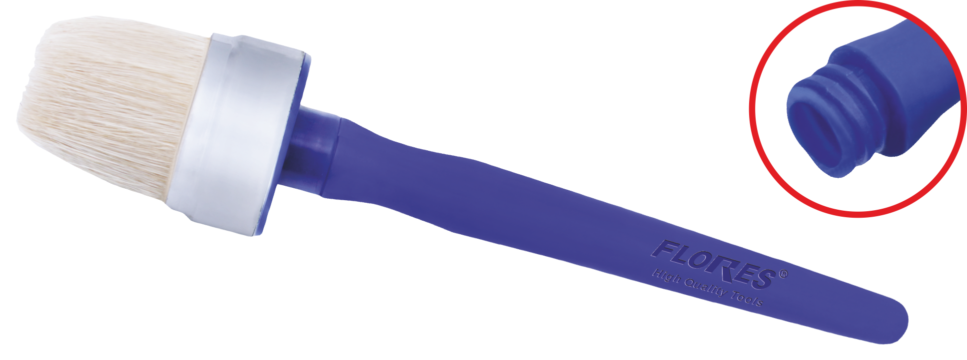 Pensula rotunda cu maner plastic (55MM)