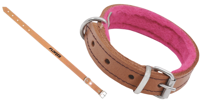 Curea caine din piele+pasla Nr.270 (3CMx60CM)