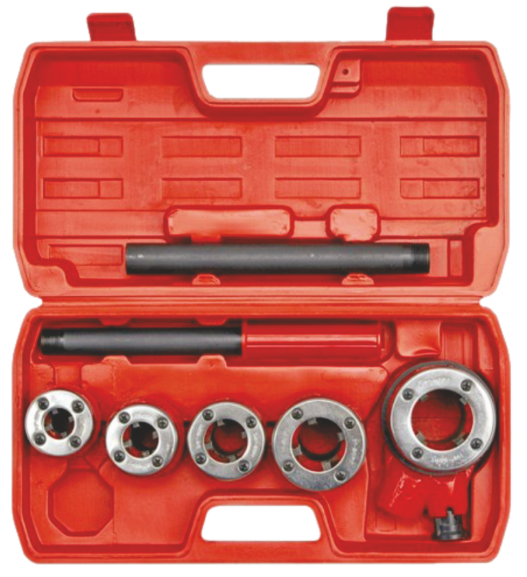 Trusa filiere pentru teava (3/8-1"1/4)-5 capete filiere/set-7buc./cutie)