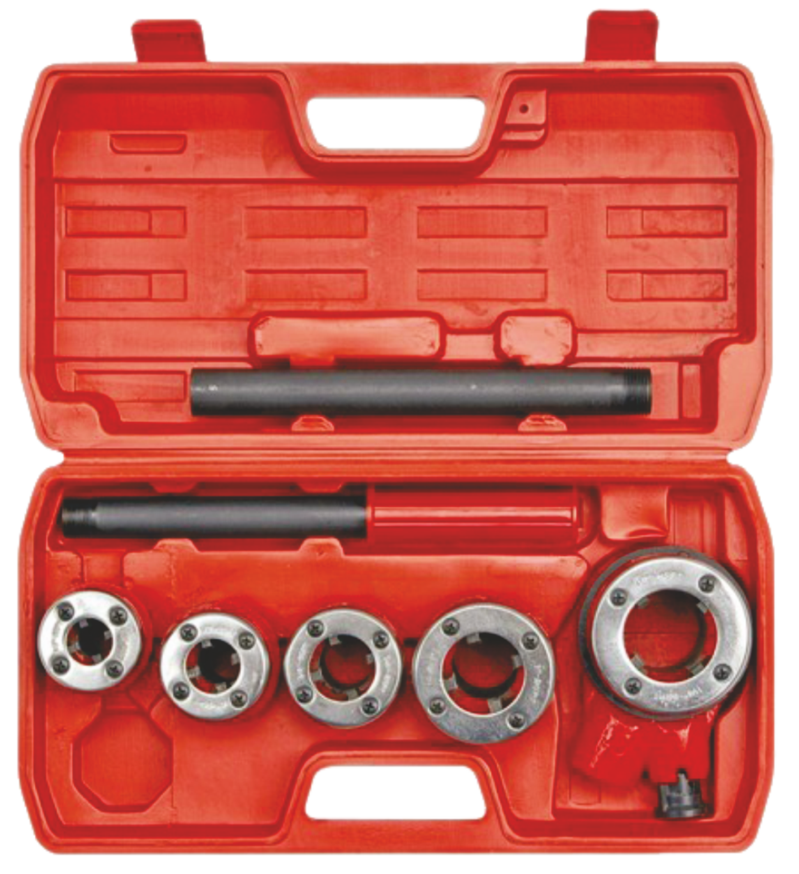 Trusa filiere pentru teava (3/8-1"1/4)-5 capete filiere/set-7buc./cutie)