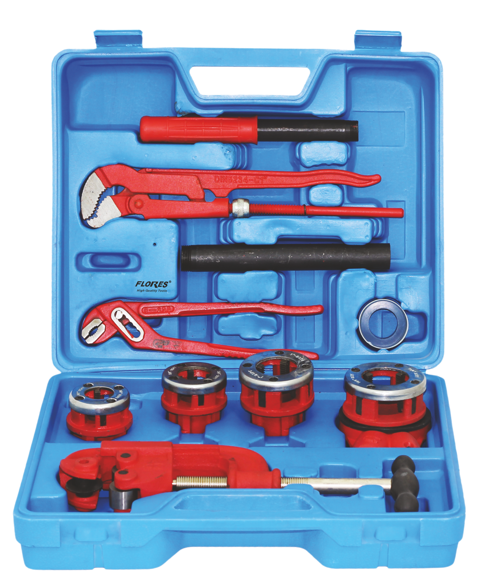 Trusa filiere pentru teava (1/2-1"1/4 - 4 capete filiere/set-10buc./cutie)